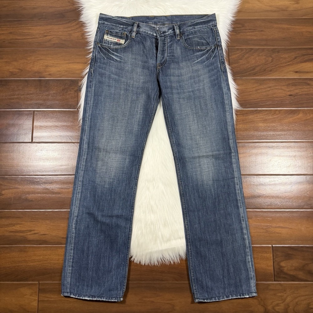 Y2K Diesel Size 34 Lion Dragon Pocket Cardiel Straight Denim Jeans ALTERED